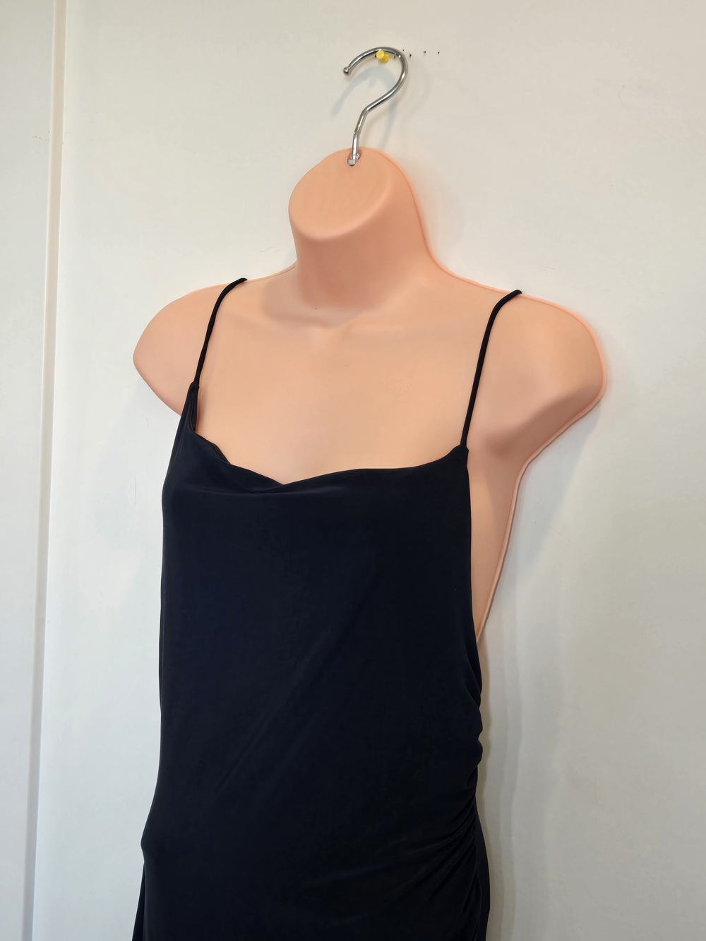 Pull&Bear Navy Cowl Neck Ruched Maxi Dress Size M - Picture 3 of 8